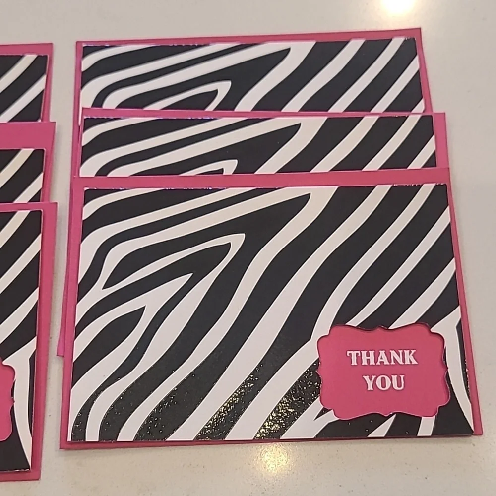 Zebra Print Thank You Cards - Picture 2 of 3